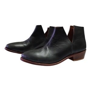 The Root Collective Dressember Blythe‎ Leather Ankle Booties Boots Boho In Dusk